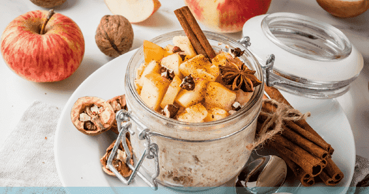 Delicious fall food favorite: Apple cinnamon overnight oats